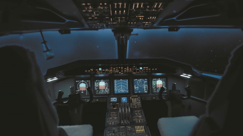 Empty cockpit